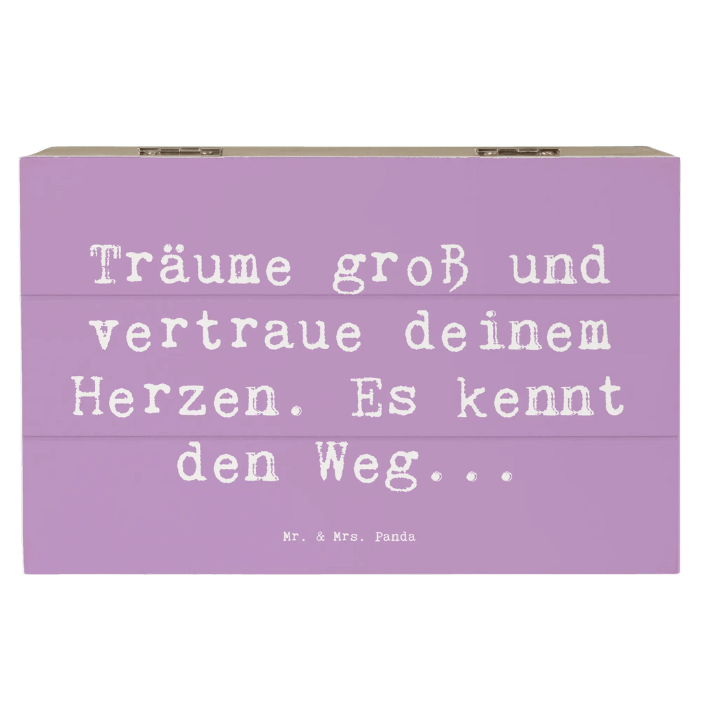 Wooden chest Saying Träume groß und vertraue deinem Herzen. Es kennt den Weg... Schatulle, Truhe, Erinnerungsbox, Geschenkbox, Geschenkdose, Kiste, Dekokiste, Aufbewahrungsbox, Holzkiste, Schatzkiste, XXL, Erinnerungskiste