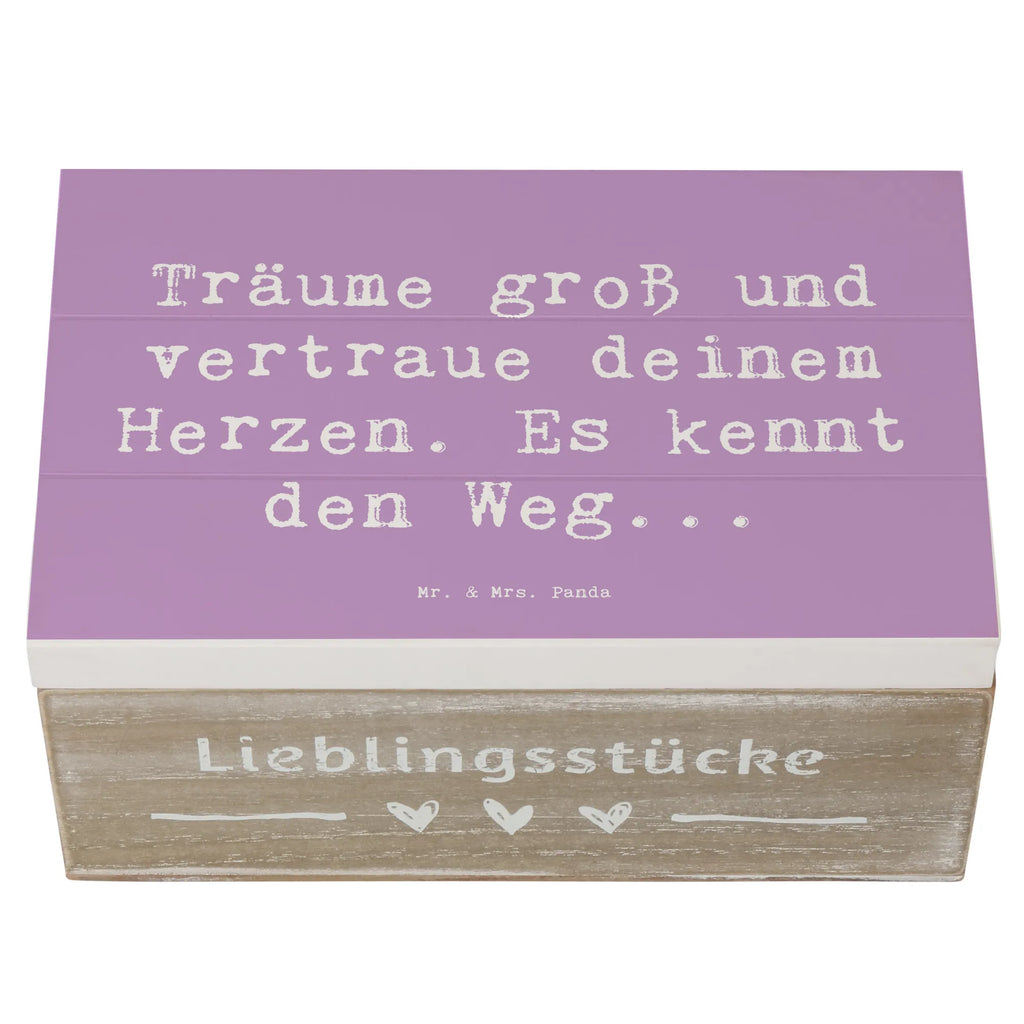 Wooden chest Saying Träume groß und vertraue deinem Herzen. Es kennt den Weg... Schatulle, Truhe, Erinnerungsbox, Geschenkbox, Geschenkdose, Kiste, Dekokiste, Aufbewahrungsbox, Holzkiste, Schatzkiste, XXL, Erinnerungskiste