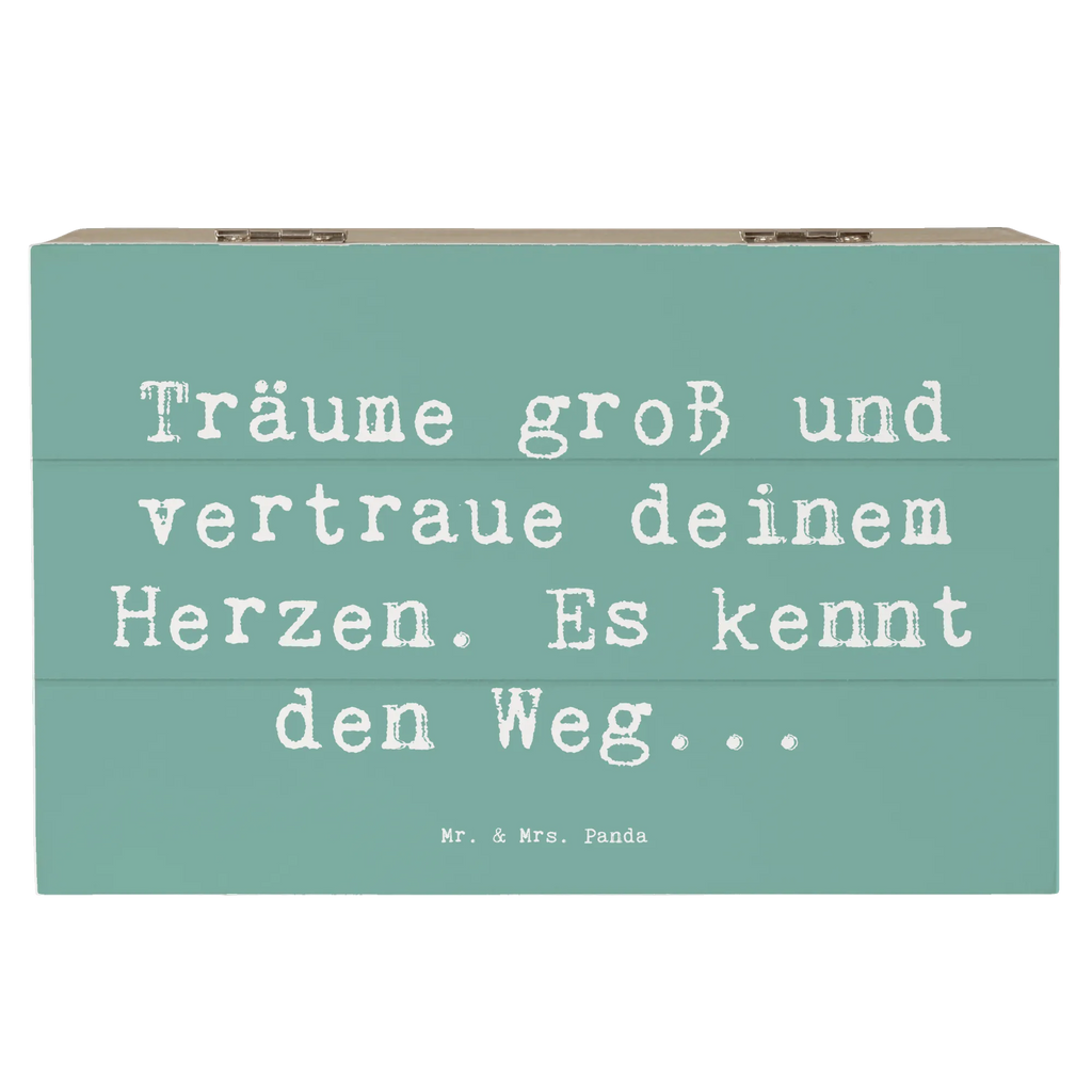 Wooden chest Saying Träume groß und vertraue deinem Herzen. Es kennt den Weg... Schatulle, Truhe, Erinnerungsbox, Geschenkbox, Geschenkdose, Kiste, Dekokiste, Aufbewahrungsbox, Holzkiste, Schatzkiste, XXL, Erinnerungskiste