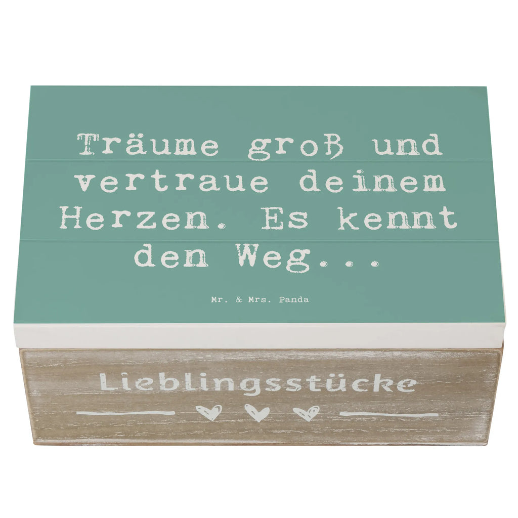 Wooden chest Saying Träume groß und vertraue deinem Herzen. Es kennt den Weg... Schatulle, Truhe, Erinnerungsbox, Geschenkbox, Geschenkdose, Kiste, Dekokiste, Aufbewahrungsbox, Holzkiste, Schatzkiste, XXL, Erinnerungskiste