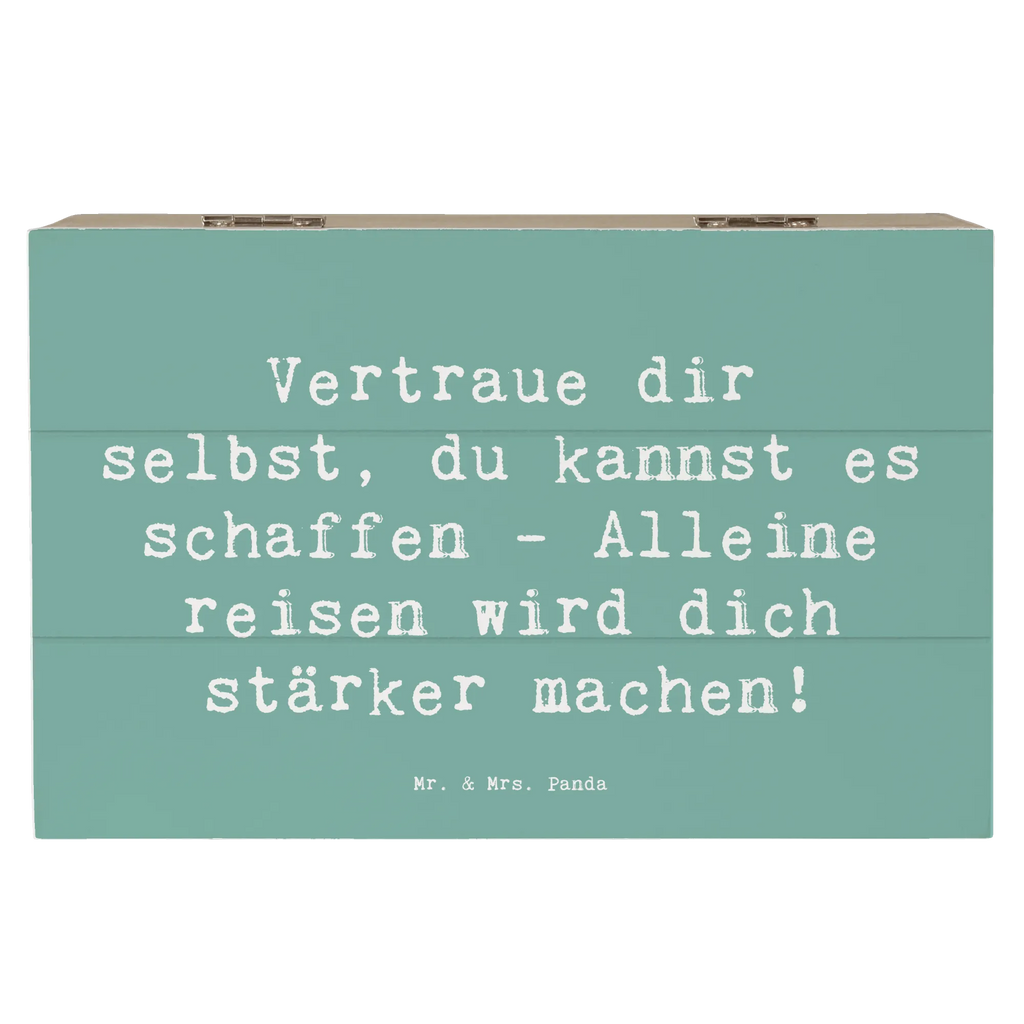 Holzkiste Spruch Alleine Reisen unternehmen Erinnerungskiste, Truhe, Erinnerungsbox, Holzkiste, Schatulle, Geschenkdose, Aufbewahrungsbox, Geschenkbox, Dekokiste, XXL, Schatzkiste, Kiste