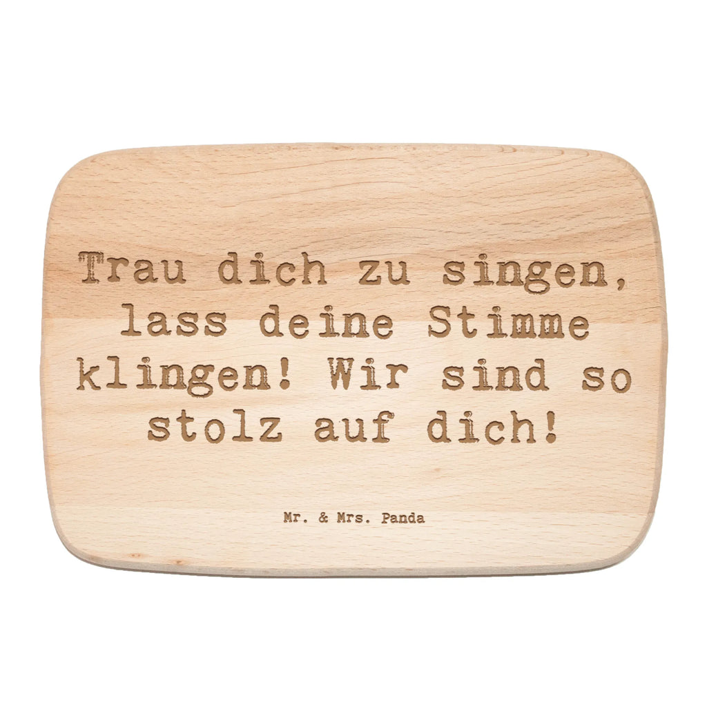 Serving board Saying Trau dich zu singen, lass deine Stimme klingen! Wir sind so stolz auf dich! cutting board, breakfast board, Board