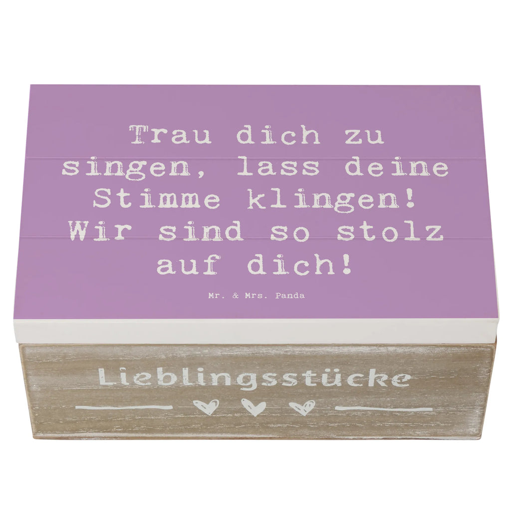 Wooden chest Saying Trau dich zu singen, lass deine Stimme klingen! Wir sind so stolz auf dich! Erinnerungsbox, Kiste, Erinnerungskiste, Geschenkdose, Holzkiste, XXL, Schatzkiste, Truhe, Schatulle, Geschenkbox, Dekokiste, Aufbewahrungsbox