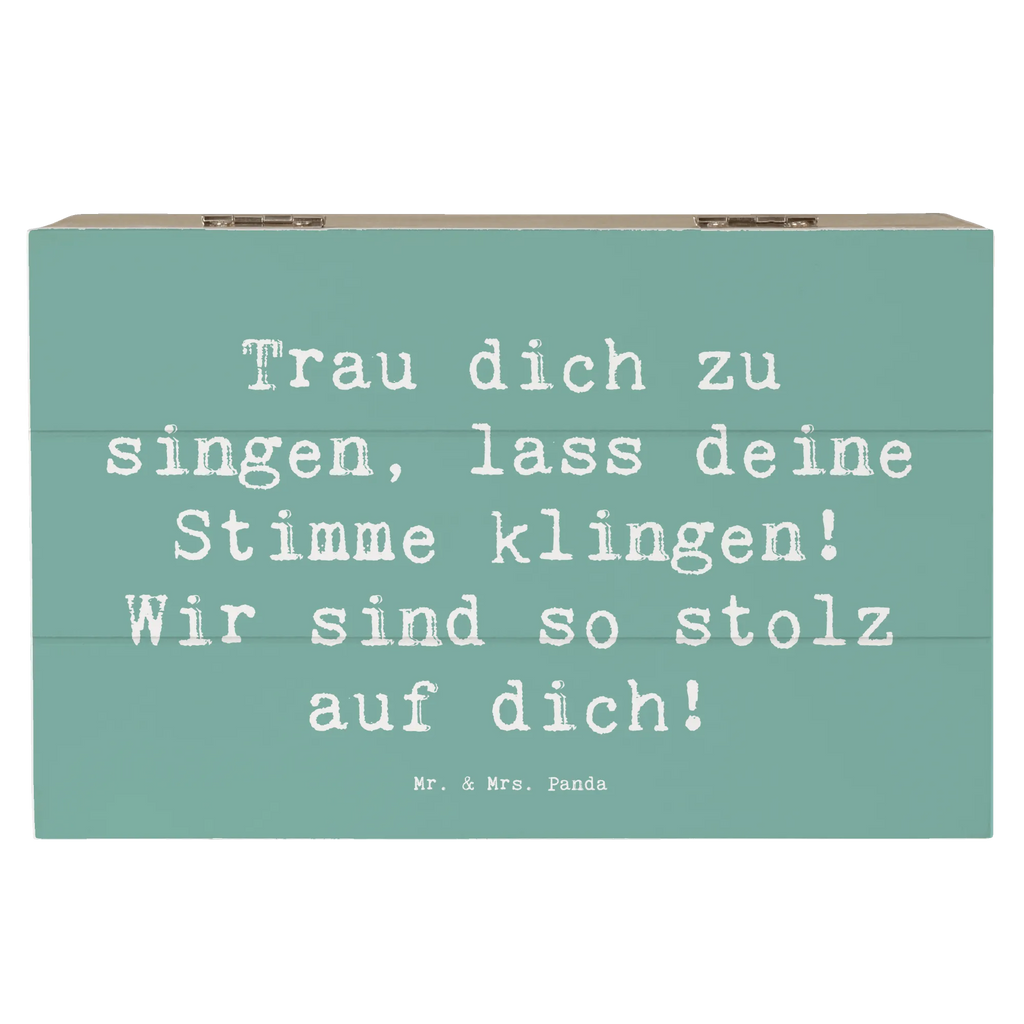 Wooden chest Saying Trau dich zu singen, lass deine Stimme klingen! Wir sind so stolz auf dich! Erinnerungsbox, Kiste, Erinnerungskiste, Geschenkdose, Holzkiste, XXL, Schatzkiste, Truhe, Schatulle, Geschenkbox, Dekokiste, Aufbewahrungsbox