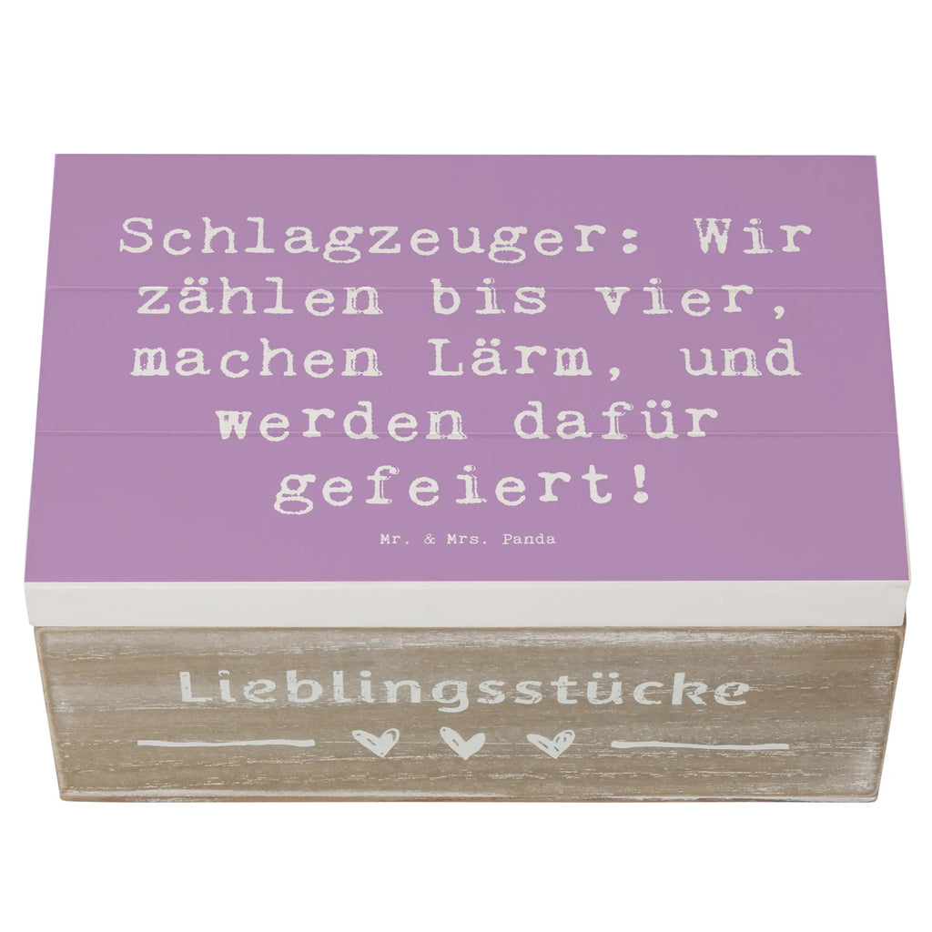 Wooden chest Saying Schlagzeuger: Wir zählen bis vier, machen Lärm, und werden dafür gefeiert! Geschenkbox, Erinnerungsbox, Schatulle, Kiste, Erinnerungskiste, Holzkiste, Schatzkiste, Dekokiste, Truhe, Geschenkdose, XXL, Aufbewahrungsbox, Instrumente, Geschenke Musiker, Musikliebhaber