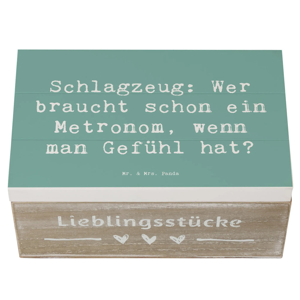 Holzkiste Spruch Schlagzeug Gefühl Schatulle, Kiste, Erinnerungsbox, Schatzkiste, Dekokiste, XXL, Geschenkdose, Aufbewahrungsbox, Erinnerungskiste, Truhe, Holzkiste, Geschenkbox, Instrumente, Geschenke Musiker, Musikliebhaber