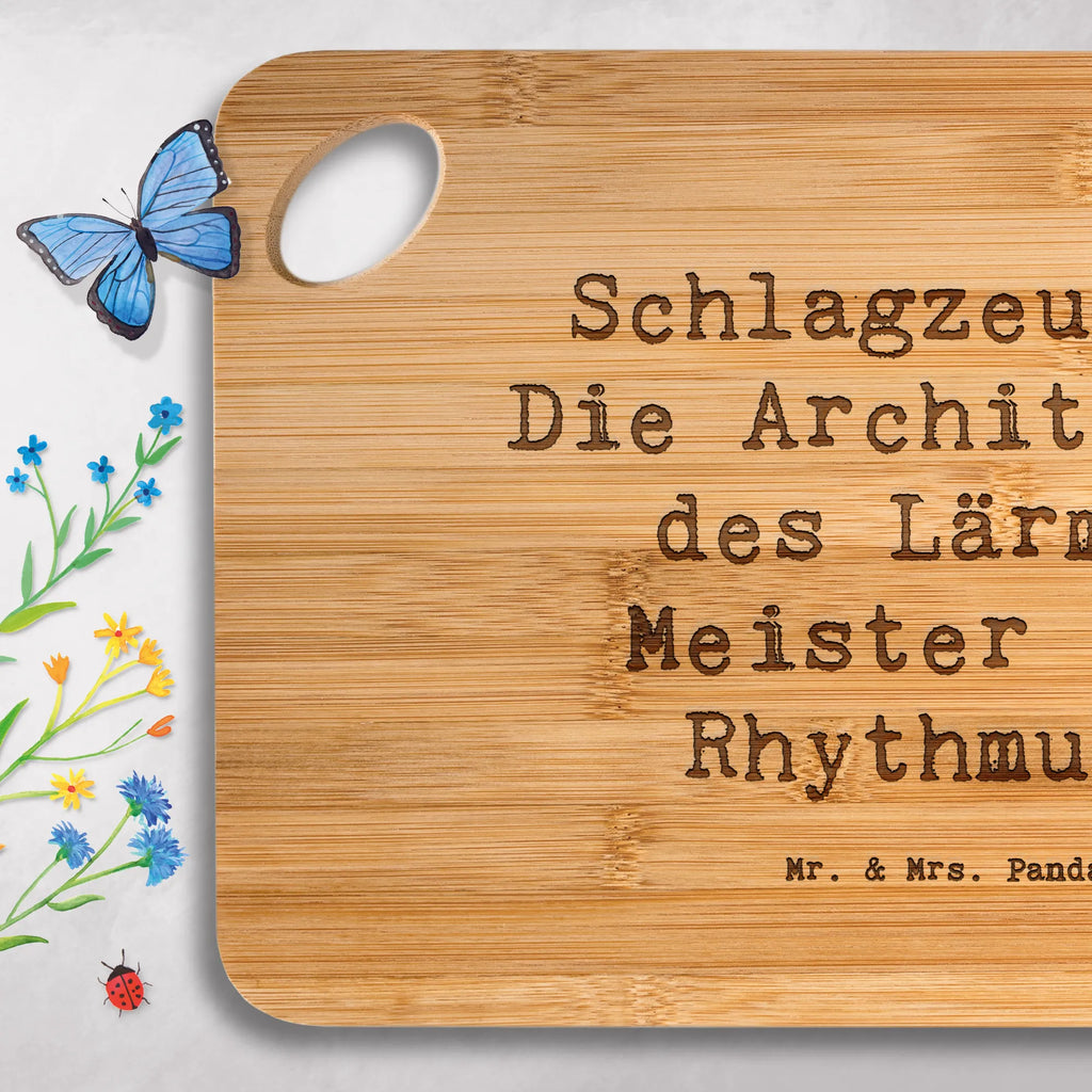 Bamboo chopping board Saying Schlagzeuger: Die Architekten des Lärms, Meister des Rhythmus. breakfast board, cutting block, robust, slices, dulcimer, kitchen board, wood, breakfast, kitchen, cutting board, nature, bamboo, carving board, solid, board, engraving, Instruments, gifts for musicians, music enthusiasts