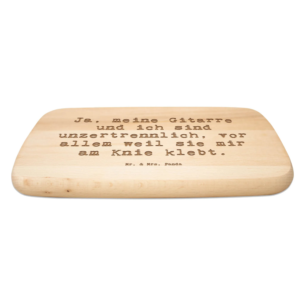 Serving board Saying Ja, meine Gitarre und ich sind unzertrennlich, vor allem weil sie mir am Knie klebt. cutting board, breakfast board, Board, Instruments, gifts for musicians, music enthusiasts