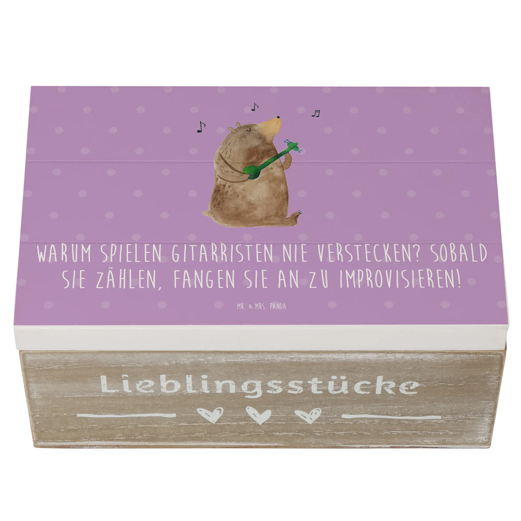 Wooden chest Warum spielen Gitarristen nie Verstecken? Sobald sie zählen, fangen sie an zu improvisieren! Schatulle, Erinnerungskiste, Geschenkbox, Erinnerungsbox, XXL, Dekokiste, Schatzkiste, Holzkiste, Geschenkdose, Aufbewahrungsbox, Kiste, Truhe, Instrumente, Geschenke Musiker, Musikliebhaber