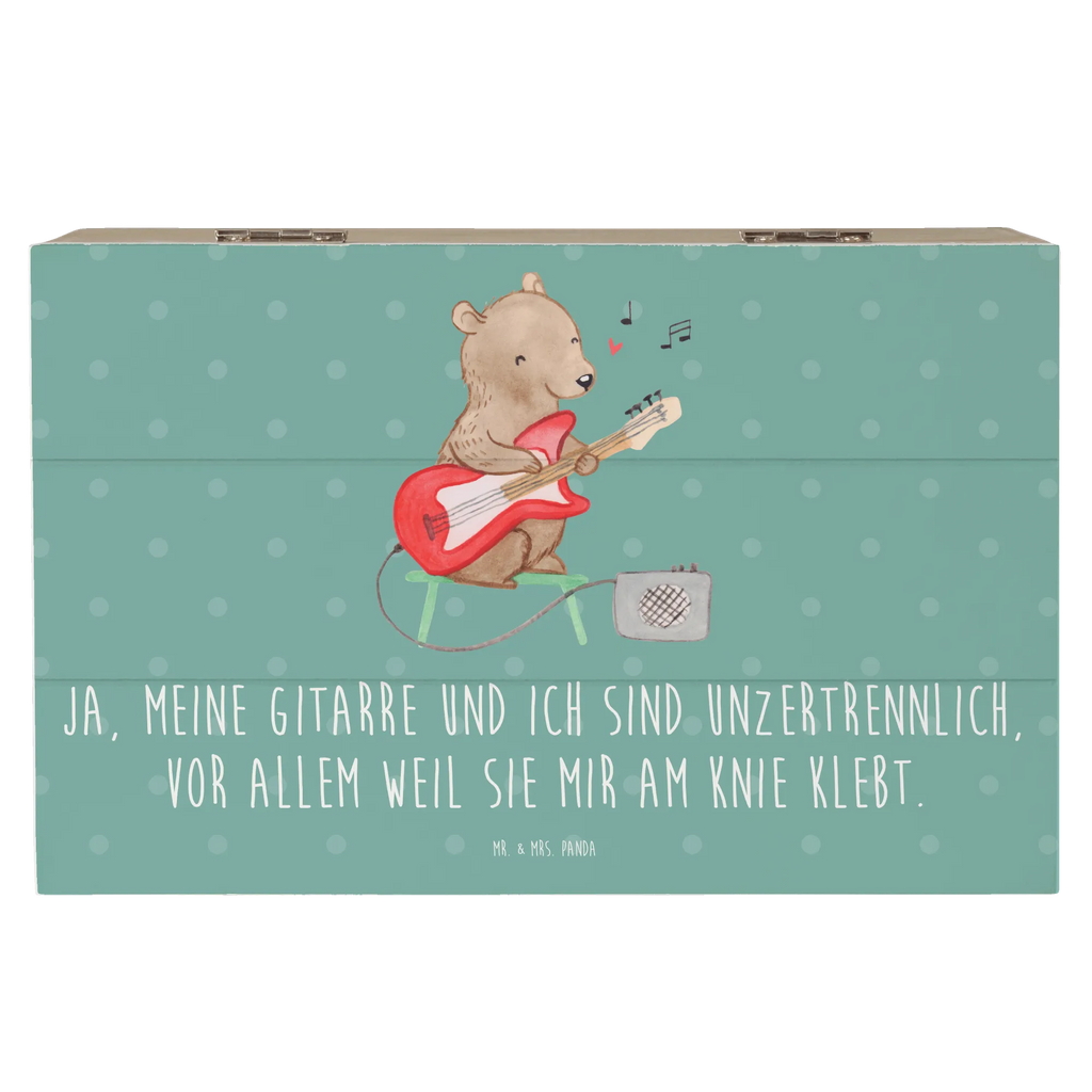 Wooden chest Ja, meine Gitarre und ich sind unzertrennlich, vor allem weil sie mir am Knie klebt. Erinnerungsbox, Geschenkbox, Erinnerungskiste, Geschenkdose, XXL, Holzkiste, Truhe, Schatulle, Kiste, Schatzkiste, Aufbewahrungsbox, Dekokiste, Instrumente, Geschenke Musiker, Musikliebhaber