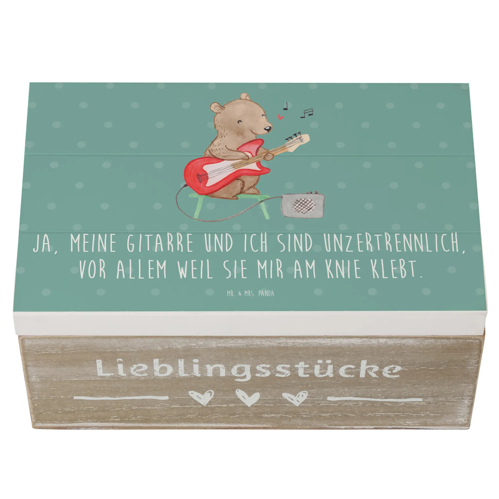 Wooden chest Ja, meine Gitarre und ich sind unzertrennlich, vor allem weil sie mir am Knie klebt. Erinnerungsbox, Geschenkbox, Erinnerungskiste, Geschenkdose, XXL, Holzkiste, Truhe, Schatulle, Kiste, Schatzkiste, Aufbewahrungsbox, Dekokiste, Instrumente, Geschenke Musiker, Musikliebhaber