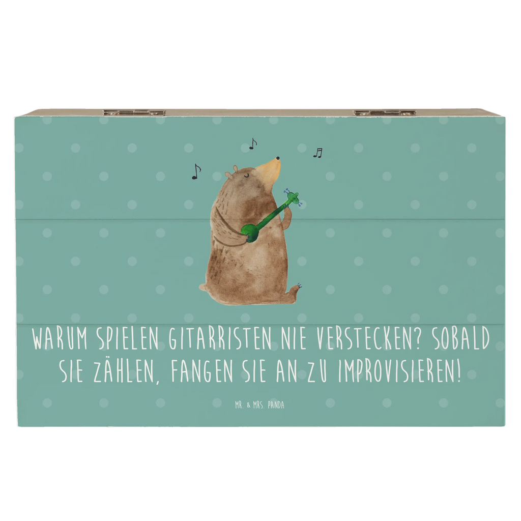 Wooden chest Warum spielen Gitarristen nie Verstecken? Sobald sie zählen, fangen sie an zu improvisieren! Schatulle, Erinnerungskiste, Geschenkbox, Erinnerungsbox, XXL, Dekokiste, Schatzkiste, Holzkiste, Geschenkdose, Aufbewahrungsbox, Kiste, Truhe, Instrumente, Geschenke Musiker, Musikliebhaber