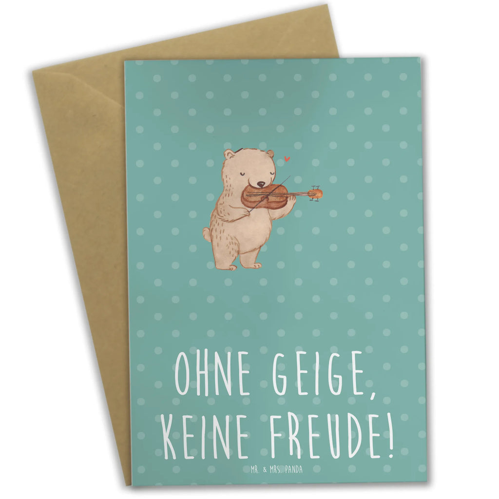 Greetings card Ohne Geige, keine Freude! Geburtstagskarte, Hochzeitskarte, Glückwunschkarte, Klappkarte, Grußkarte, Karte, Einladungskarte, Ansichtskarten, Instrumente, Geschenke Musiker, Musikliebhaber