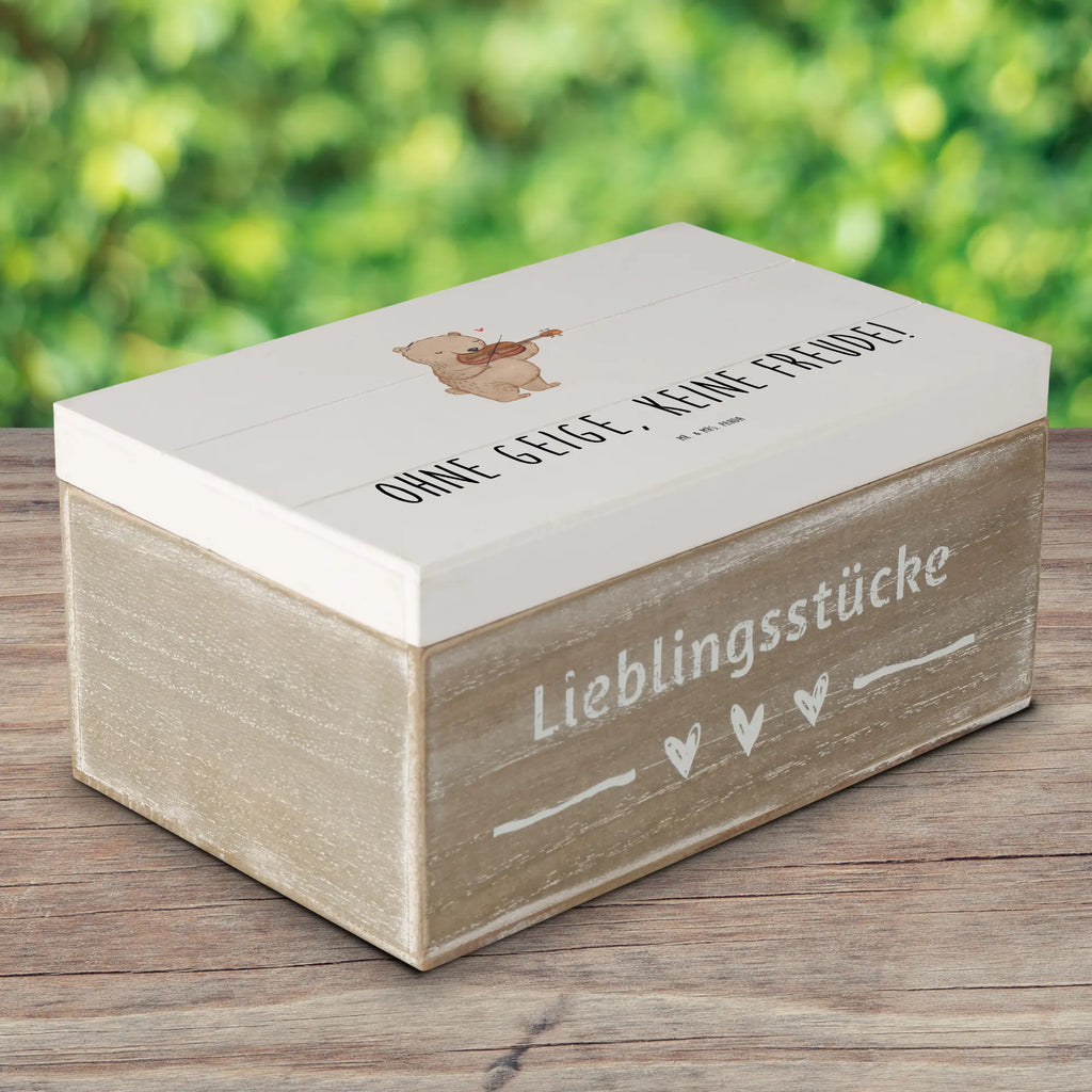 Holzkiste Geige Freude Kiste, XXL, Schatulle, Holzkiste, Truhe, Erinnerungsbox, Schatzkiste, Dekokiste, Aufbewahrungsbox, Geschenkbox, Geschenkdose, Erinnerungskiste, Instrumente, Geschenke Musiker, Musikliebhaber