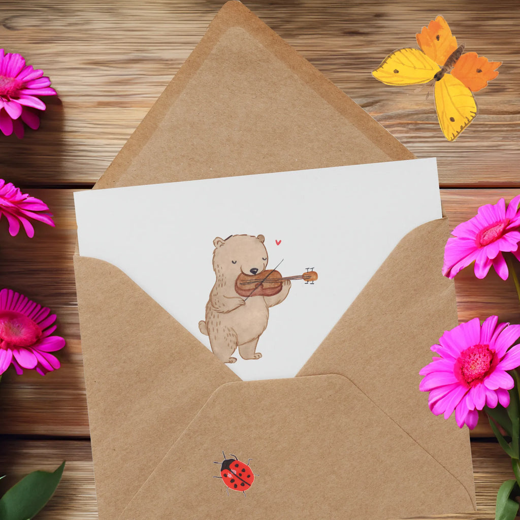 Deluxe Karte Geige Freude Karte, Geburtstagskarte, Hochwertige Grußkarte, Klappkarte, Einladungskarte, Grußkarte, Hochzeitskarte, Glückwunschkarte, Hochwertige Klappkarte, Instrumente, Geschenke Musiker, Musikliebhaber