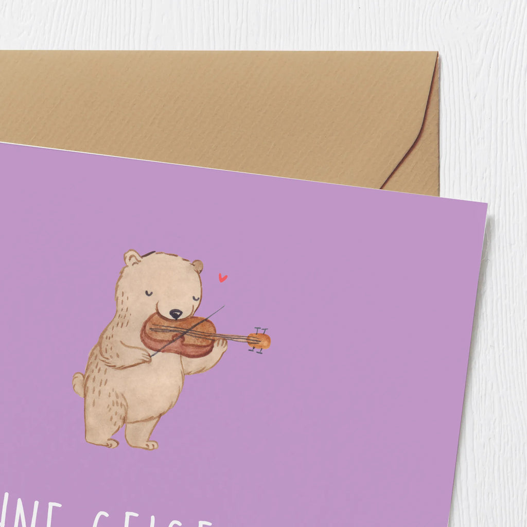 Deluxe Karte Geige Freude Karte, Geburtstagskarte, Hochwertige Grußkarte, Klappkarte, Einladungskarte, Grußkarte, Hochzeitskarte, Glückwunschkarte, Hochwertige Klappkarte, Instrumente, Geschenke Musiker, Musikliebhaber