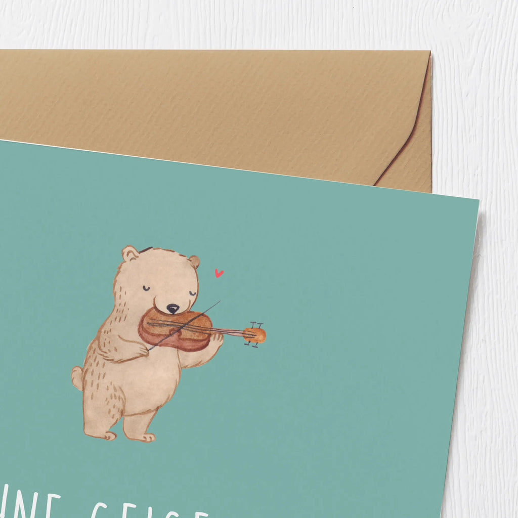 Deluxe Karte Geige Freude Karte, Geburtstagskarte, Hochwertige Grußkarte, Klappkarte, Einladungskarte, Grußkarte, Hochzeitskarte, Glückwunschkarte, Hochwertige Klappkarte, Instrumente, Geschenke Musiker, Musikliebhaber