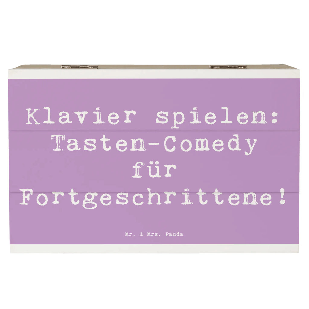 Wooden chest Saying Klavier spielen: Tasten-Comedy für Fortgeschrittene! Geschenkbox, XXL, Schatzkiste, Erinnerungskiste, Erinnerungsbox, Kiste, Aufbewahrungsbox, Schatulle, Holzkiste, Dekokiste, Truhe, Geschenkdose, Instrumente, Geschenke Musiker, Musikliebhaber