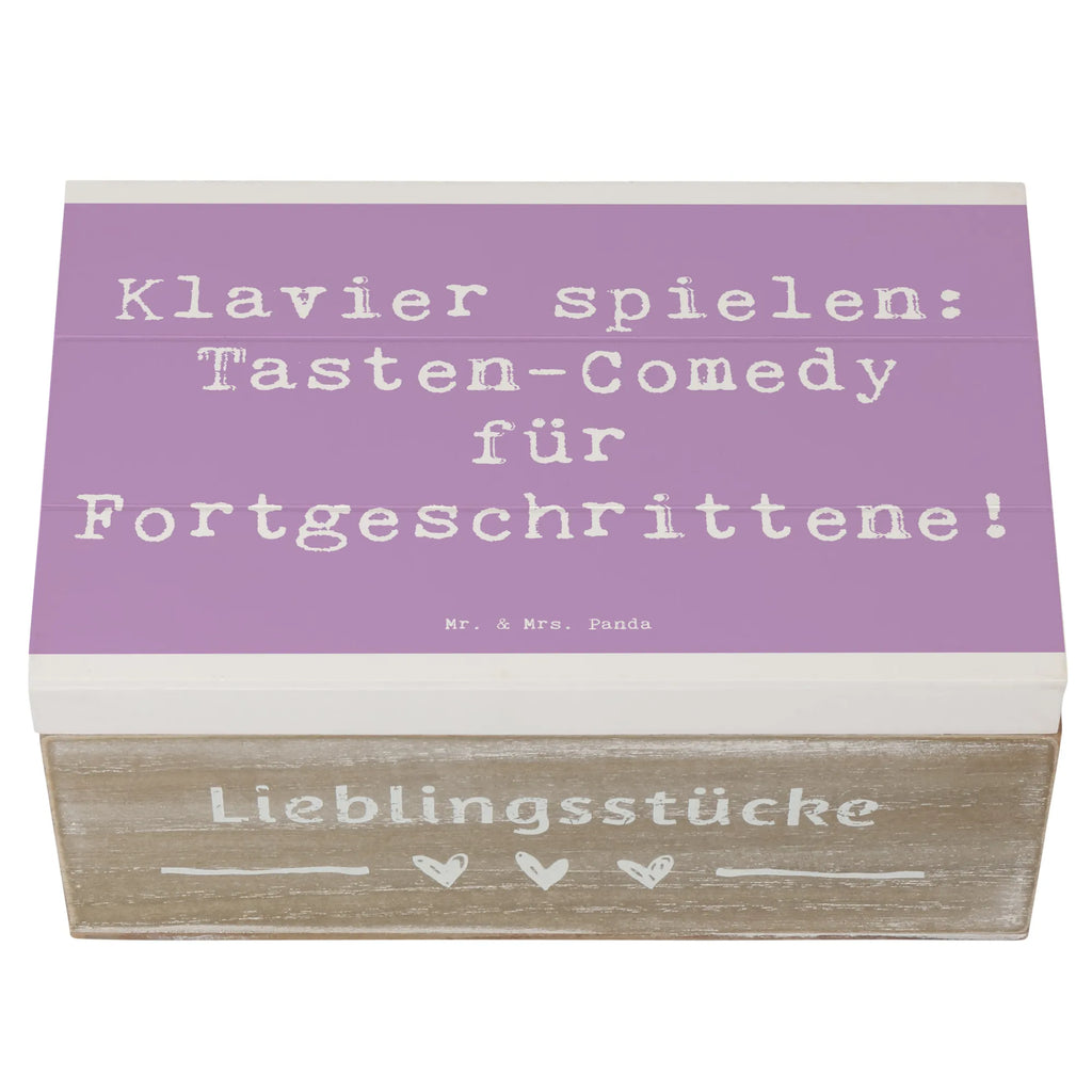 Wooden chest Saying Klavier spielen: Tasten-Comedy für Fortgeschrittene! Geschenkbox, XXL, Schatzkiste, Erinnerungskiste, Erinnerungsbox, Kiste, Aufbewahrungsbox, Schatulle, Holzkiste, Dekokiste, Truhe, Geschenkdose, Instrumente, Geschenke Musiker, Musikliebhaber