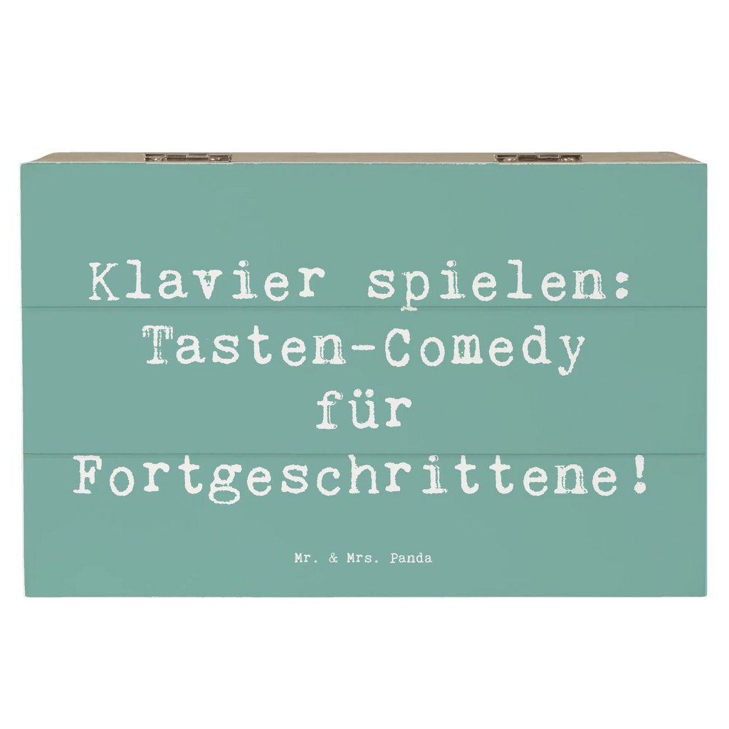Wooden chest Saying Klavier spielen: Tasten-Comedy für Fortgeschrittene! Geschenkbox, XXL, Schatzkiste, Erinnerungskiste, Erinnerungsbox, Kiste, Aufbewahrungsbox, Schatulle, Holzkiste, Dekokiste, Truhe, Geschenkdose, Instrumente, Geschenke Musiker, Musikliebhaber