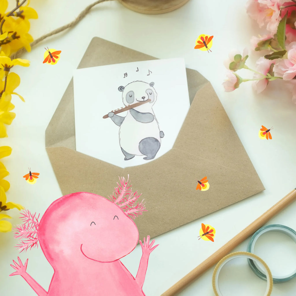 Greetings card Ohne Flöte ist das Leben öde! Klappkarte, Grußkarte, Geburtstagskarte, Ansichtskarten, Glückwunschkarte, Karte, Einladungskarte, Hochzeitskarte, Instrumente, Geschenke Musiker, Musikliebhaber