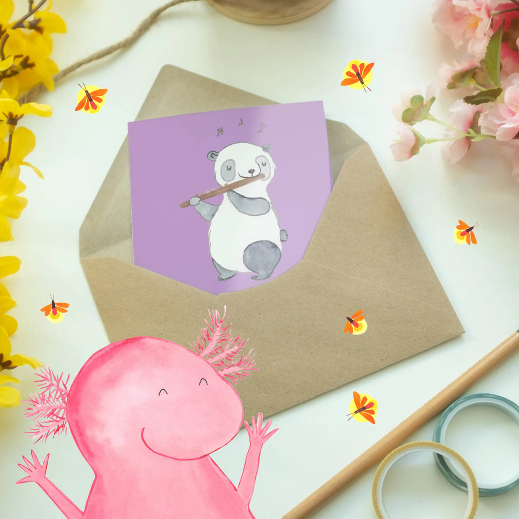 Greetings card Ohne Flöte ist das Leben öde! Klappkarte, Grußkarte, Geburtstagskarte, Ansichtskarten, Glückwunschkarte, Karte, Einladungskarte, Hochzeitskarte, Instrumente, Geschenke Musiker, Musikliebhaber