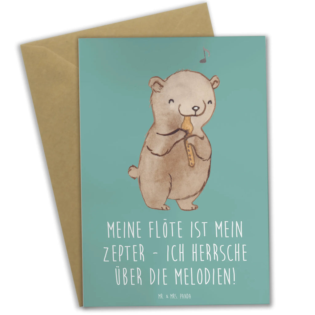 Grußkarte Flötenzauber Hochzeitskarte, Einladungskarte, Karte, Ansichtskarten, Klappkarte, Grußkarte, Geburtstagskarte, Glückwunschkarte, Instrumente, Geschenke Musiker, Musikliebhaber