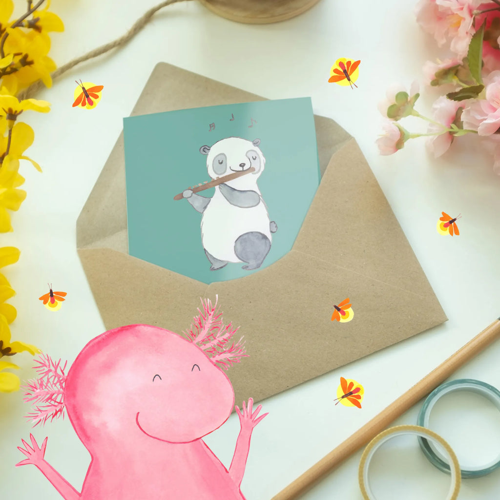 Greetings card Ohne Flöte ist das Leben öde! Klappkarte, Grußkarte, Geburtstagskarte, Ansichtskarten, Glückwunschkarte, Karte, Einladungskarte, Hochzeitskarte, Instrumente, Geschenke Musiker, Musikliebhaber