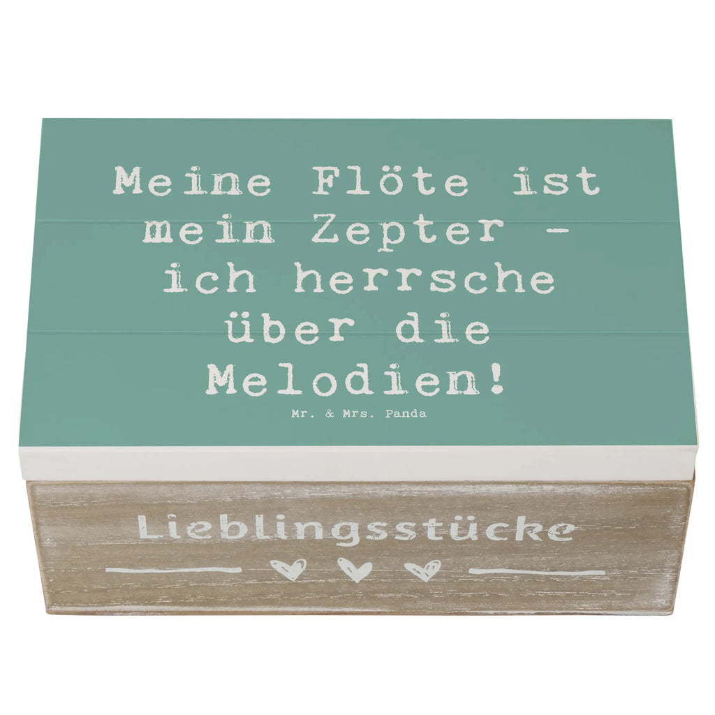 Wooden chest Saying Meine Flöte ist mein Zepter - ich herrsche über die Melodien! Kiste, Schatulle, Geschenkbox, Holzkiste, XXL, Schatzkiste, Geschenkdose, Truhe, Erinnerungskiste, Erinnerungsbox, Aufbewahrungsbox, Dekokiste, Instrumente, Geschenke Musiker, Musikliebhaber