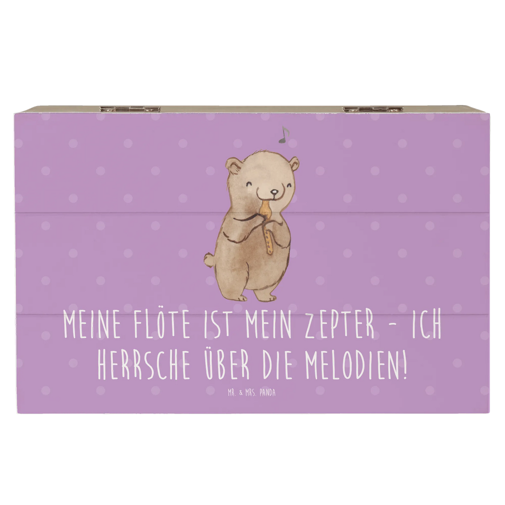Wooden chest Meine Flöte ist mein Zepter - ich herrsche über die Melodien! XXL, Erinnerungsbox, Dekokiste, Schatzkiste, Geschenkbox, Erinnerungskiste, Truhe, Geschenkdose, Kiste, Holzkiste, Schatulle, Aufbewahrungsbox, Instrumente, Geschenke Musiker, Musikliebhaber