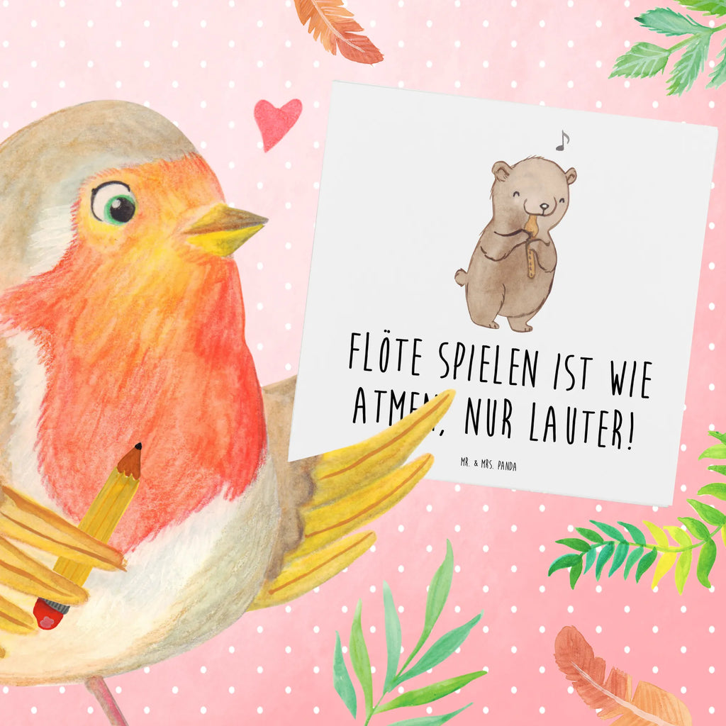 Deluxe Karte Flöte Atem Karte, Geburtstagskarte, Hochwertige Klappkarte, Klappkarte, Glückwunschkarte, Hochzeitskarte, Grußkarte, Hochwertige Grußkarte, Einladungskarte, Instrumente, Geschenke Musiker, Musikliebhaber