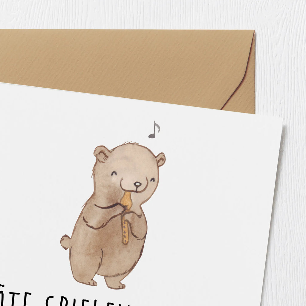 Deluxe Karte Flöte Atem Karte, Geburtstagskarte, Hochwertige Klappkarte, Klappkarte, Glückwunschkarte, Hochzeitskarte, Grußkarte, Hochwertige Grußkarte, Einladungskarte, Instrumente, Geschenke Musiker, Musikliebhaber