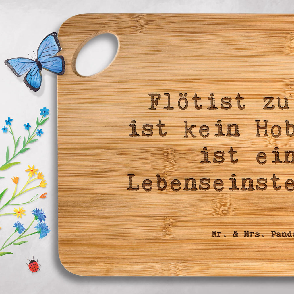 Bamboo chopping board Saying Flötist zu sein ist kein Hobby, es ist eine Lebenseinstellung. dulcimer, wood, robust, slices, cutting block, breakfast, nature, board, kitchen, kitchen board, cutting board, solid, carving board, breakfast board, engraving, bamboo, Instruments, gifts for musicians, music enthusiasts