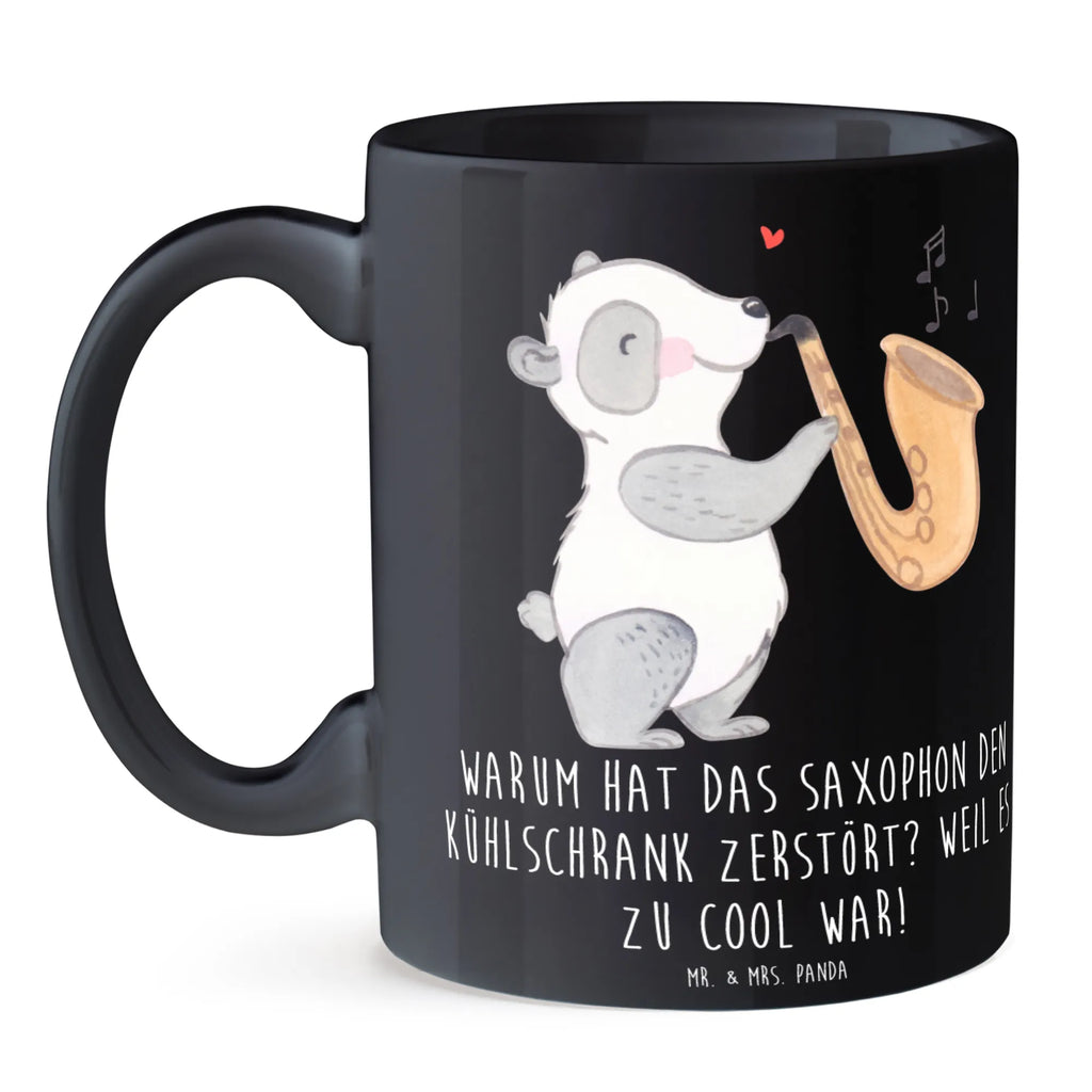 Mug Warum hat das Saxophon den Kühlschrank zerstört? Weil es zu cool war! Kaffeetasse, Tasse mit Zitaten, Teetasse, Tasse mit Motiven, Porzellantasse, Geschenktasse, Keramiktasse, Bürotasse, Tasse, Instrumente, Geschenke Musiker, Musikliebhaber