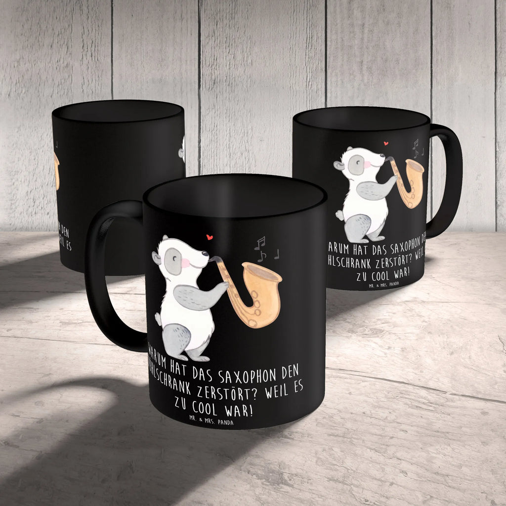 Mug Warum hat das Saxophon den Kühlschrank zerstört? Weil es zu cool war! Kaffeetasse, Tasse mit Zitaten, Teetasse, Tasse mit Motiven, Porzellantasse, Geschenktasse, Keramiktasse, Bürotasse, Tasse, Instrumente, Geschenke Musiker, Musikliebhaber