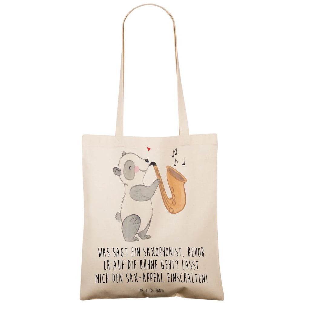 Tote bag Was sagt ein Saxophonist, bevor er auf die Bühne geht? Lasst mich den Sax-appeal einschalten! Shopper, Badetasche, Tragetasche, Jutebeutel, Stofftasche, Beutel, Stoffbeutel, Einkaufstüte, Tasche, Einkaufstasche, Jutetasche, Umhängetasche, Laptoptasche, Strandtasche, Beuteltasche, Schultertasche, Instrumente, Geschenke Musiker, Musikliebhaber