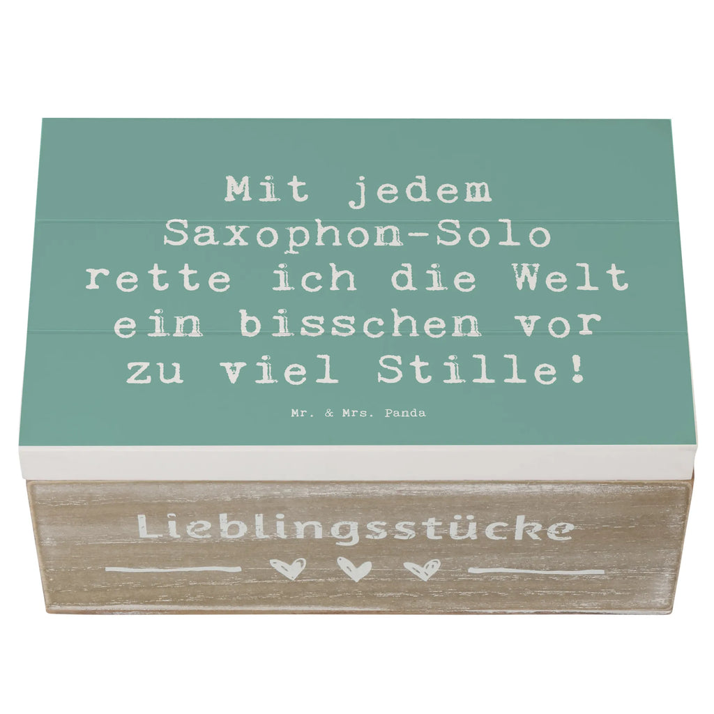 Holzkiste Spruch Saxophon Magie Aufbewahrungsbox, XXL, Dekokiste, Erinnerungsbox, Schatulle, Erinnerungskiste, Holzkiste, Geschenkbox, Kiste, Geschenkdose, Schatzkiste, Truhe, Instrumente, Geschenke Musiker, Musikliebhaber