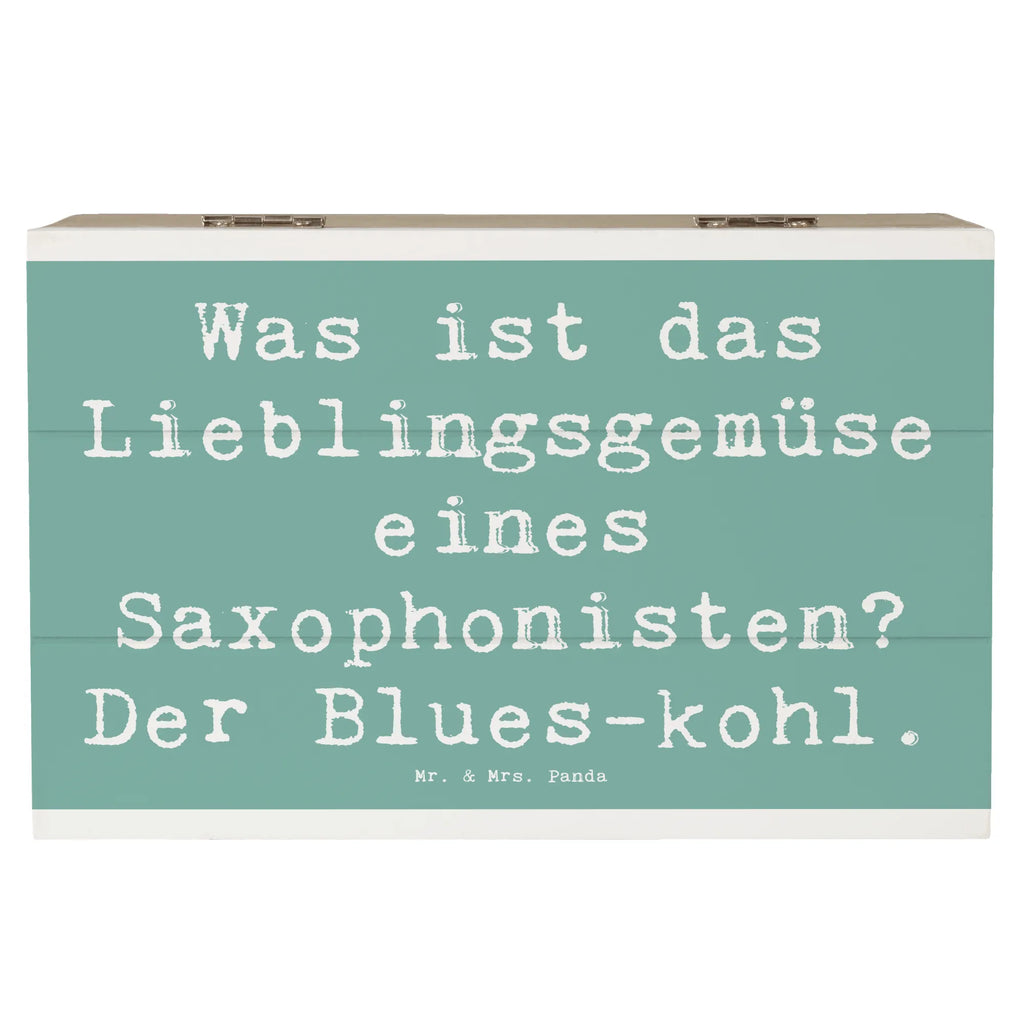 Holzkiste Spruch Saxophon Blues Holzkiste, Schatzkiste, Truhe, Dekokiste, Geschenkdose, Erinnerungsbox, Aufbewahrungsbox, XXL, Erinnerungskiste, Schatulle, Kiste, Geschenkbox, Instrumente, Geschenke Musiker, Musikliebhaber