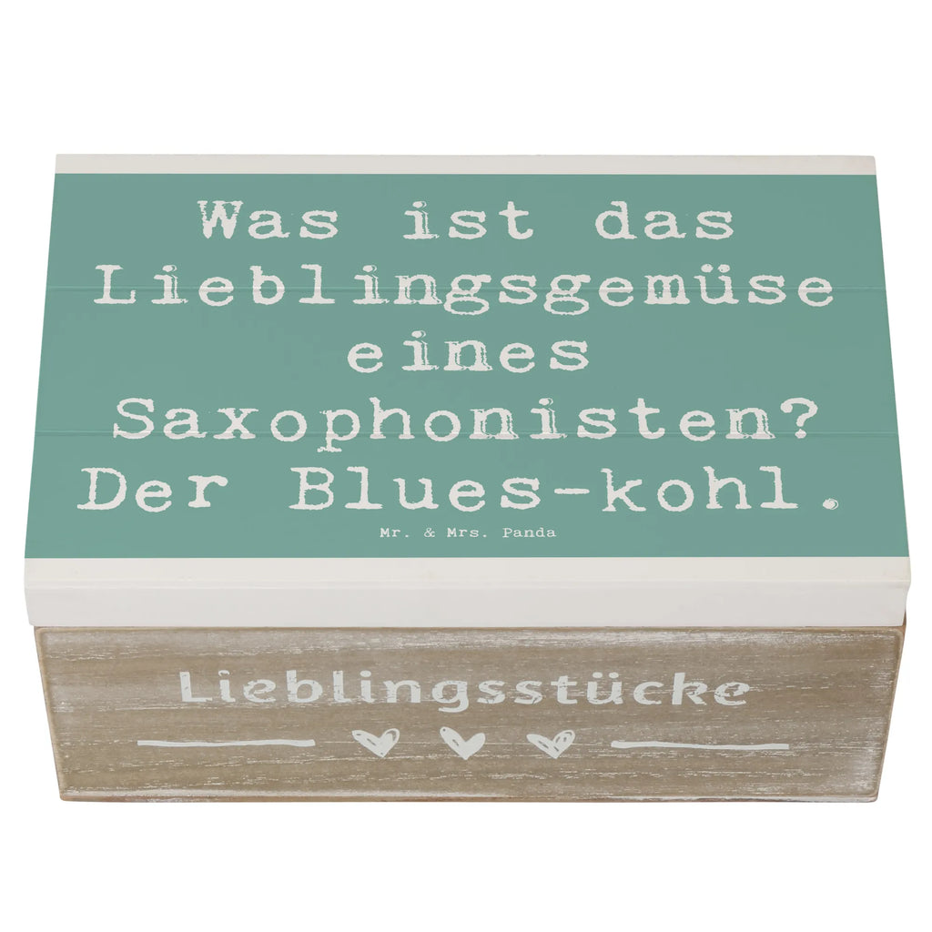 Holzkiste Spruch Saxophon Blues Holzkiste, Schatzkiste, Truhe, Dekokiste, Geschenkdose, Erinnerungsbox, Aufbewahrungsbox, XXL, Erinnerungskiste, Schatulle, Kiste, Geschenkbox, Instrumente, Geschenke Musiker, Musikliebhaber