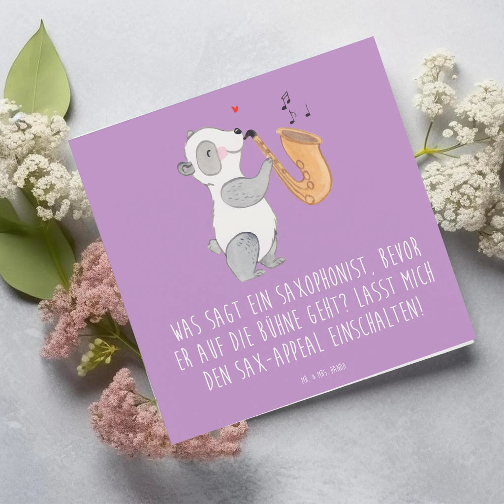 Deluxe Card Was sagt ein Saxophonist, bevor er auf die Bühne geht? Lasst mich den Sax-appeal einschalten! Einladungskarte, Glückwunschkarte, Hochwertige Klappkarte, Hochzeitskarte, Karte, Grußkarte, Klappkarte, Hochwertige Grußkarte, Geburtstagskarte, Instrumente, Geschenke Musiker, Musikliebhaber