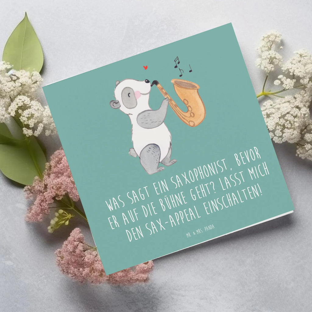 Deluxe Card Was sagt ein Saxophonist, bevor er auf die Bühne geht? Lasst mich den Sax-appeal einschalten! Einladungskarte, Glückwunschkarte, Hochwertige Klappkarte, Hochzeitskarte, Karte, Grußkarte, Klappkarte, Hochwertige Grußkarte, Geburtstagskarte, Instrumente, Geschenke Musiker, Musikliebhaber