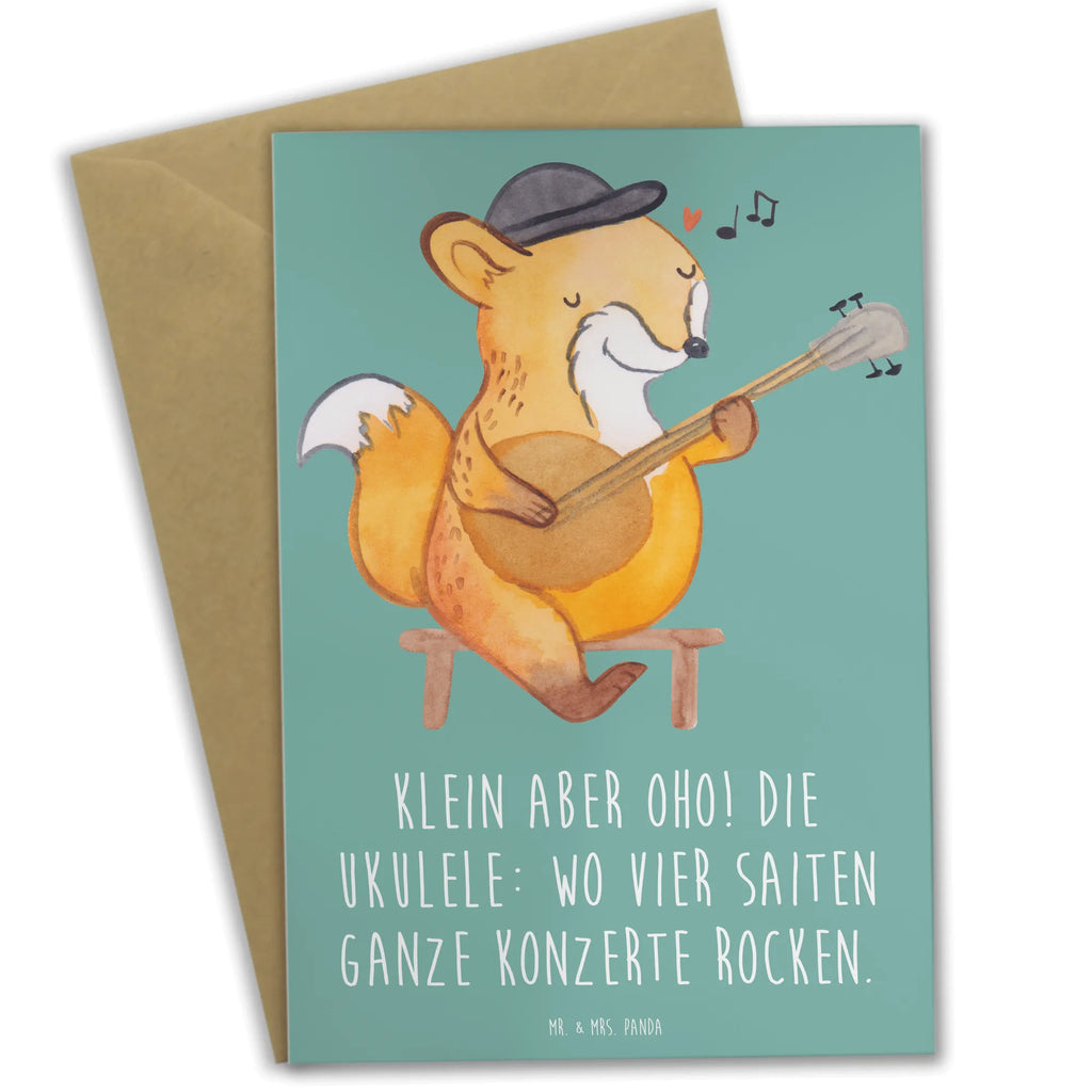 Grußkarte Ukulele Magie Ansichtskarten, Klappkarte, Einladungskarte, Glückwunschkarte, Grußkarte, Geburtstagskarte, Hochzeitskarte, Karte, Instrumente, Geschenke Musiker, Musikliebhaber