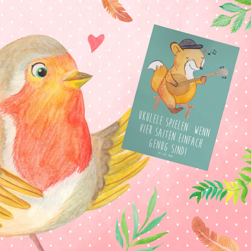Grußkarte Ukulele Freude Grußkarte, Glückwunschkarte, Geburtstagskarte, Hochzeitskarte, Einladungskarte, Ansichtskarten, Klappkarte, Karte, Instrumente, Geschenke Musiker, Musikliebhaber