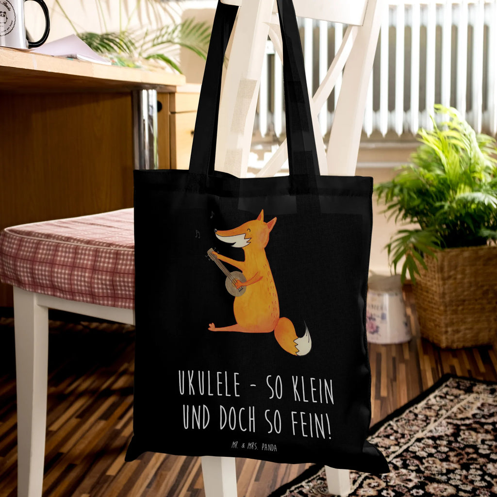 Tote bag Ukulele - so klein und doch so fein! Beuteltasche, Beutel, Stoffbeutel, Strandtasche, Einkaufstüte, Jutetasche, Tasche, Stofftasche, Schultertasche, Jutebeutel, Laptoptasche, Einkaufstasche, Shopper, Umhängetasche, Badetasche, Tragetasche, Instrumente, Geschenke Musiker, Musikliebhaber