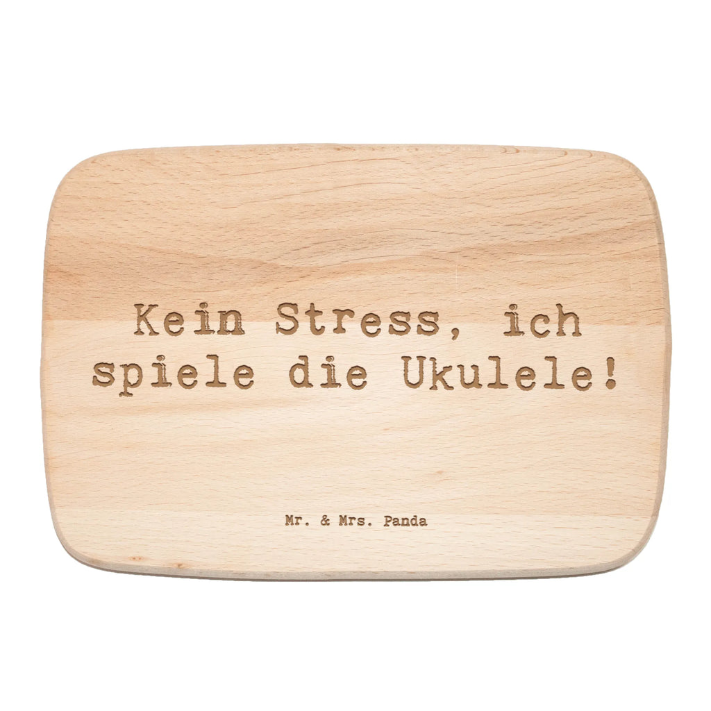 Serving board Saying Kein Stress, ich spiele die Ukulele! Board, cutting board, breakfast board, Instruments, gifts for musicians, music enthusiasts