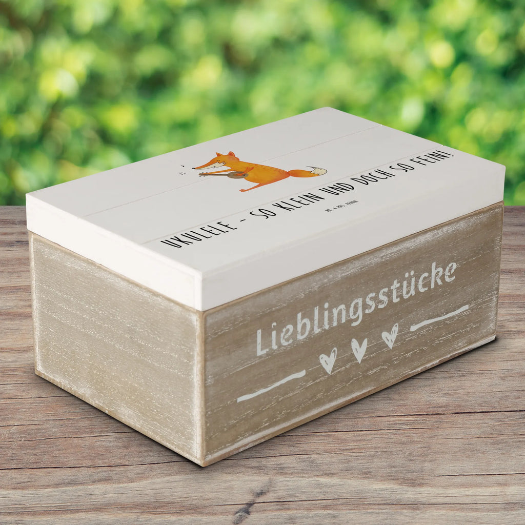 Holzkiste Zauberhafte Ukulele Aufbewahrungsbox, Kiste, XXL, Erinnerungsbox, Schatzkiste, Erinnerungskiste, Schatulle, Holzkiste, Geschenkbox, Truhe, Geschenkdose, Dekokiste, Instrumente, Geschenke Musiker, Musikliebhaber
