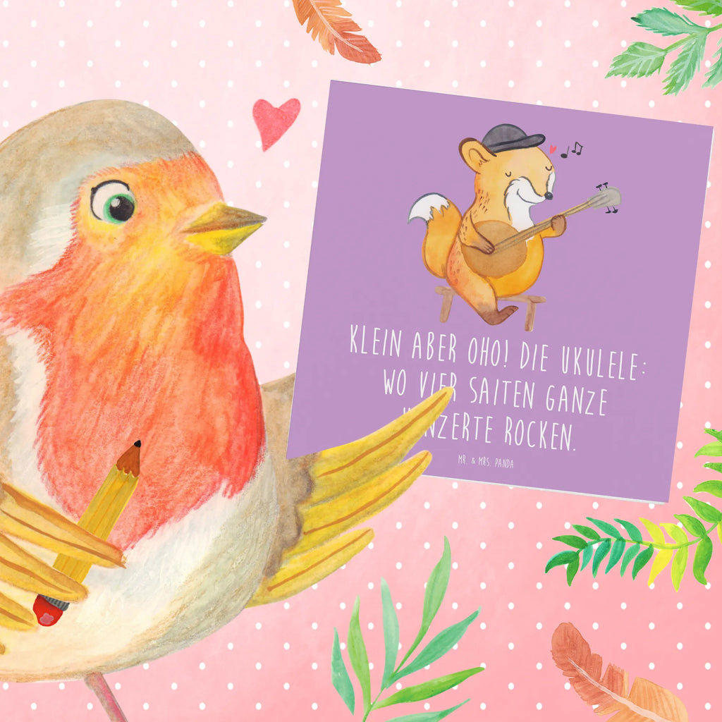 Deluxe Karte Ukulele Magie Geburtstagskarte, Einladungskarte, Klappkarte, Karte, Hochwertige Klappkarte, Glückwunschkarte, Grußkarte, Hochzeitskarte, Hochwertige Grußkarte, Instrumente, Geschenke Musiker, Musikliebhaber