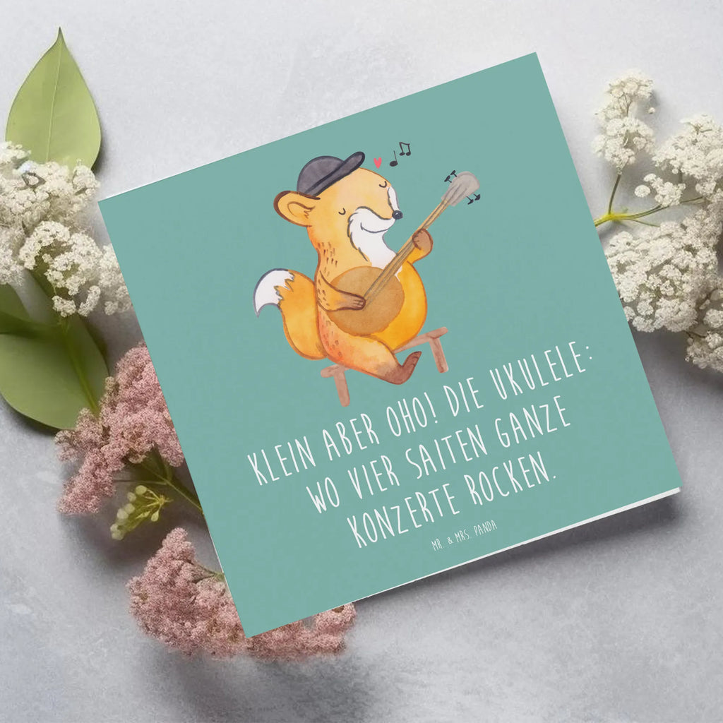 Deluxe Karte Ukulele Magie Geburtstagskarte, Einladungskarte, Klappkarte, Karte, Hochwertige Klappkarte, Glückwunschkarte, Grußkarte, Hochzeitskarte, Hochwertige Grußkarte, Instrumente, Geschenke Musiker, Musikliebhaber