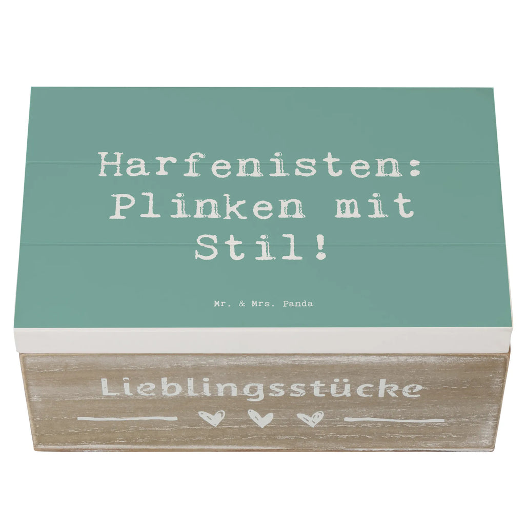 Holzkiste Spruch Harfe mit Stil Schatzkiste, XXL, Holzkiste, Schatulle, Geschenkbox, Geschenkdose, Kiste, Truhe, Erinnerungskiste, Aufbewahrungsbox, Erinnerungsbox, Dekokiste, Instrumente, Geschenke Musiker, Musikliebhaber
