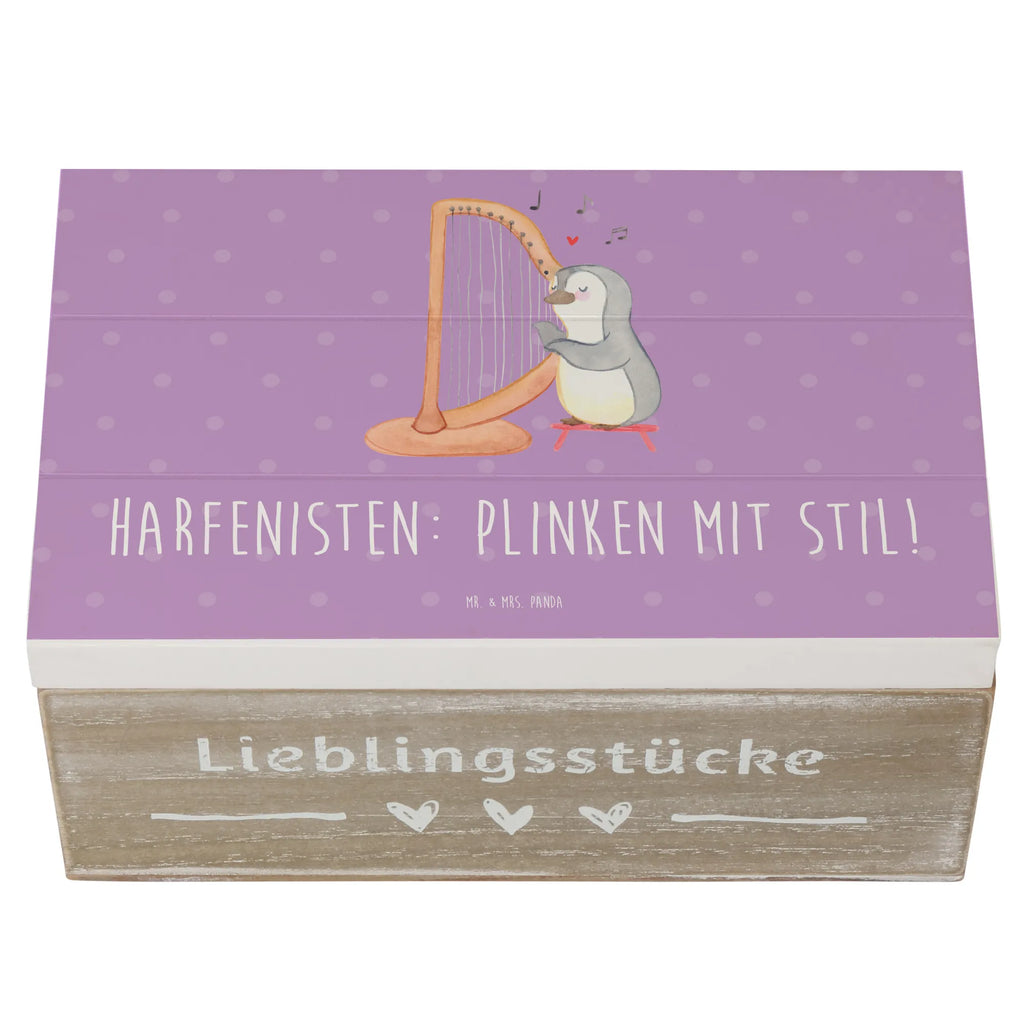 Holzkiste Harfe mit Stil Aufbewahrungsbox, XXL, Geschenkdose, Dekokiste, Schatulle, Kiste, Erinnerungskiste, Schatzkiste, Holzkiste, Truhe, Geschenkbox, Erinnerungsbox, Instrumente, Geschenke Musiker, Musikliebhaber